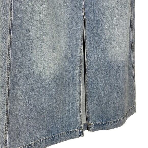 FRYE Front-Slit Seamed Denim Midi Skirt Size 30/10 NWT - Picture 4 of 9